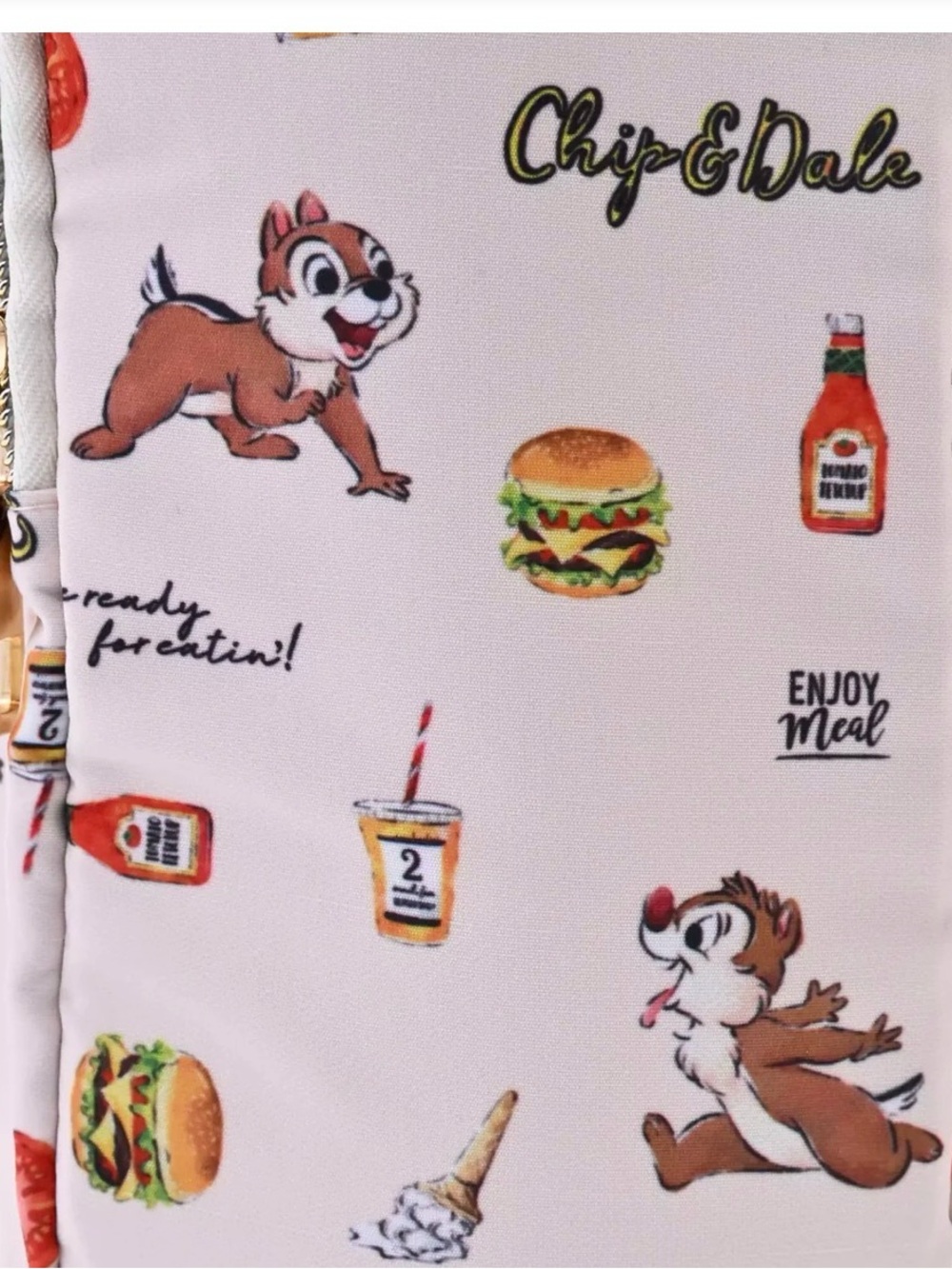 Disney Japan Exclusive Chip and Dale Holiday 2026 Water Bottle Bag with Strap - Picture 4 of 7